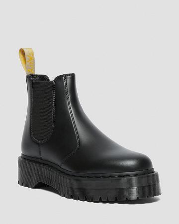 Men's Dr Martens Vegan 2976 Felix Platform Chelsea Boots Black | AU 498OKI